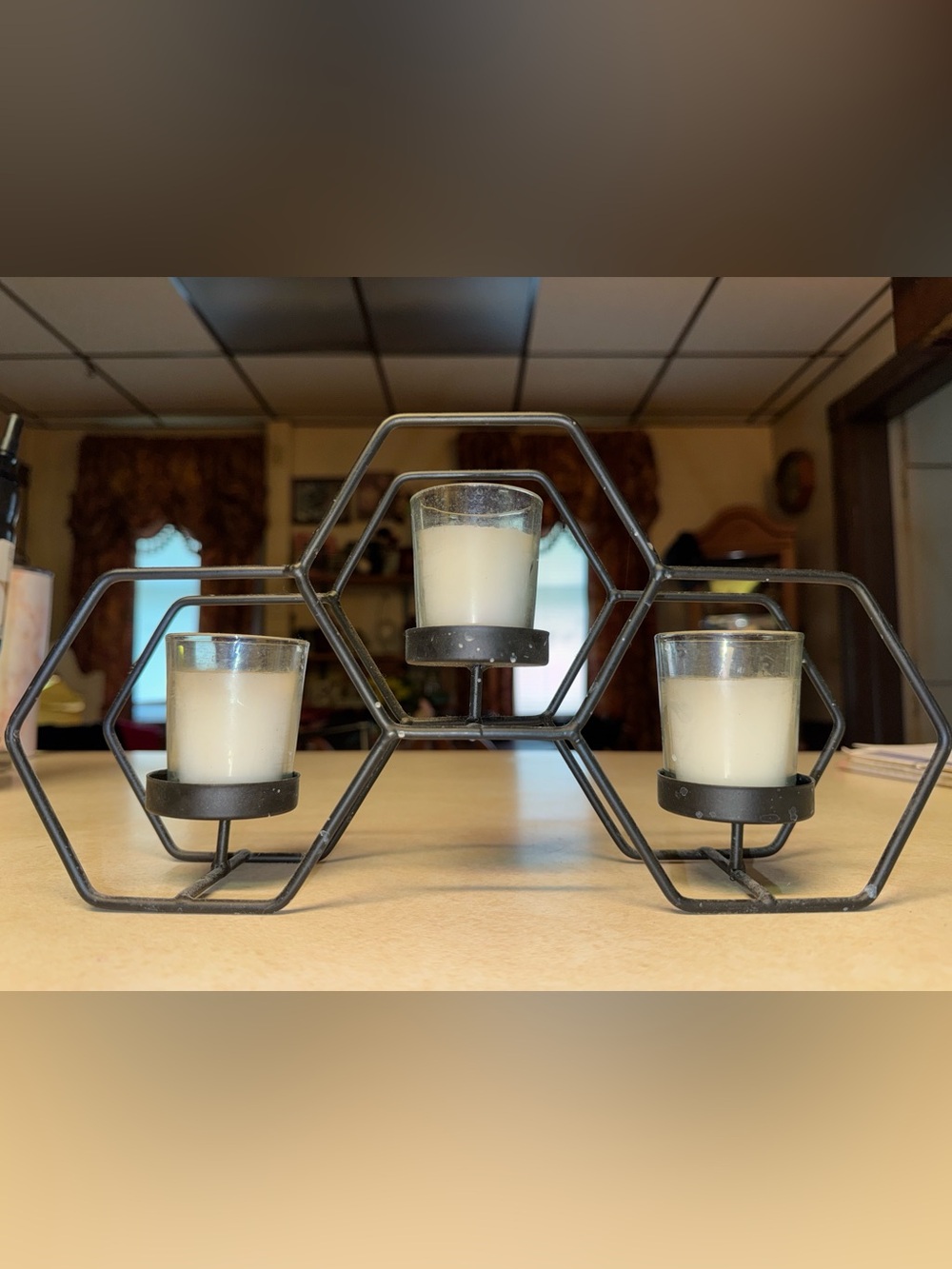 Honeycomb votive holder